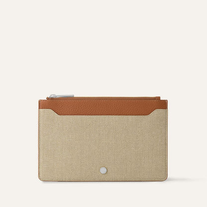 Voyager Pouch | Sand Tan with Silver hardware