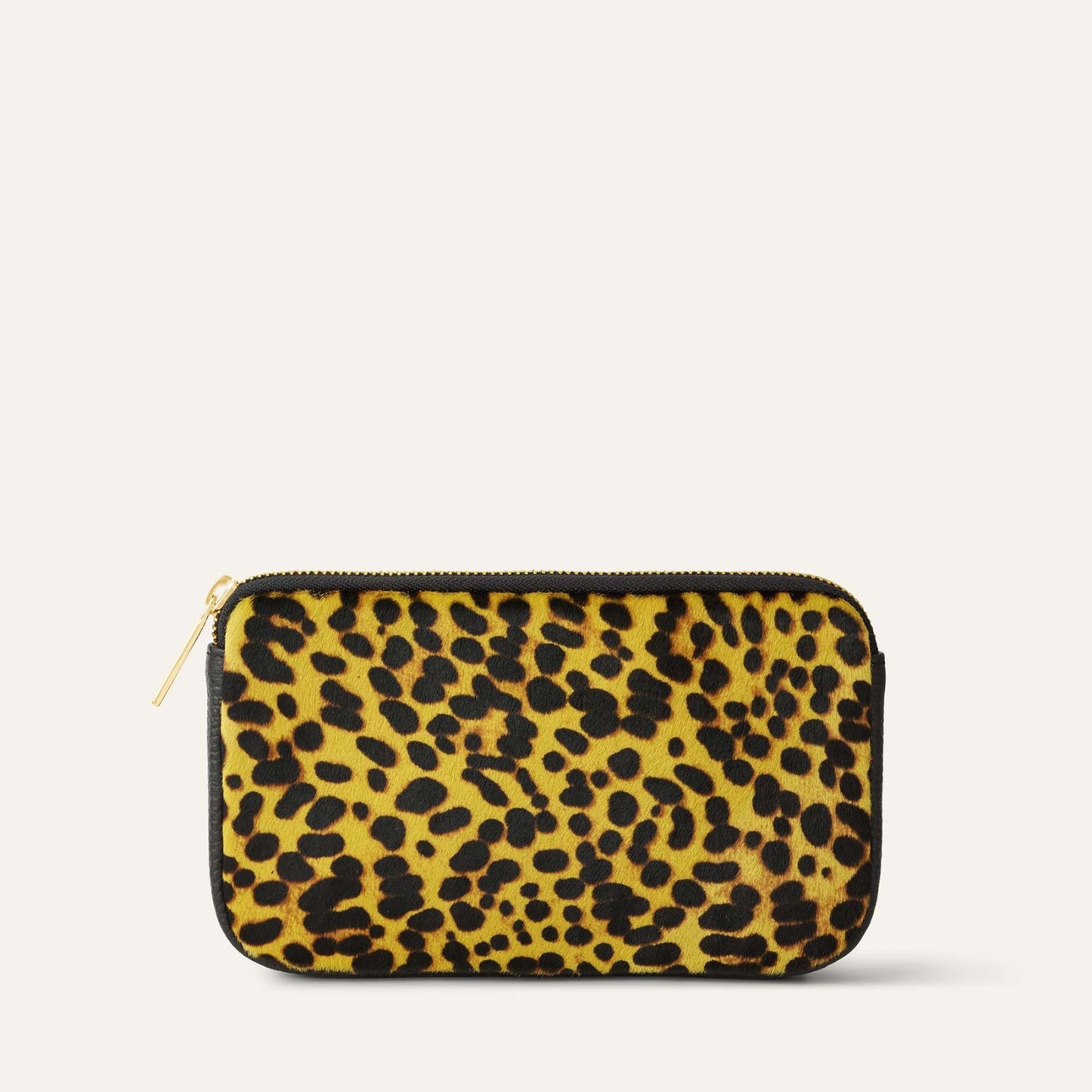 Complimentary Bag | Yellow Leopard Black with Gold hardware