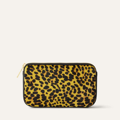 Complimentary Bag | Yellow Leopard Black with Gold hardware