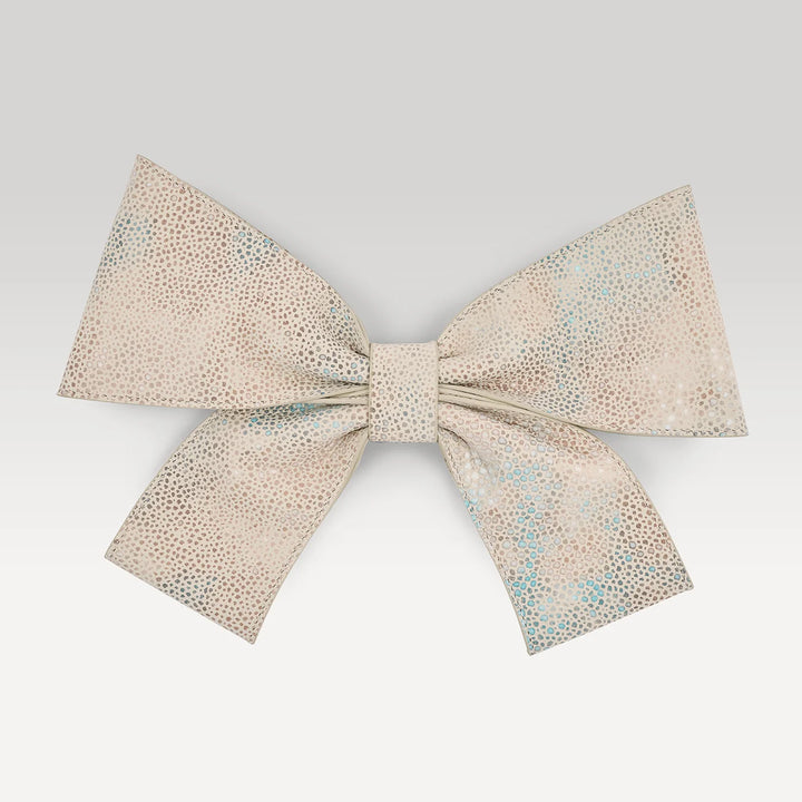 Deco Bow - Textured-Restyle Accessories-Sarah Haran Accessories-Silver-Natural Shagreen-Sarah Haran Accessories