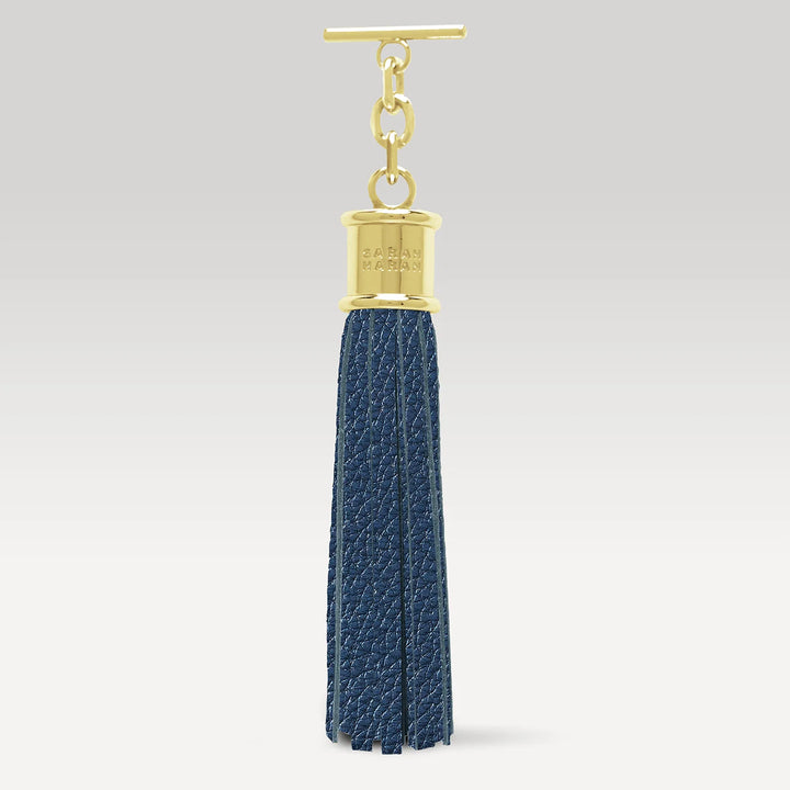 Capsule Tassel - Textured-Restyle Accessories-Sarah Haran Accessories-Gold-Metallic Navy-Sarah Haran Accessories