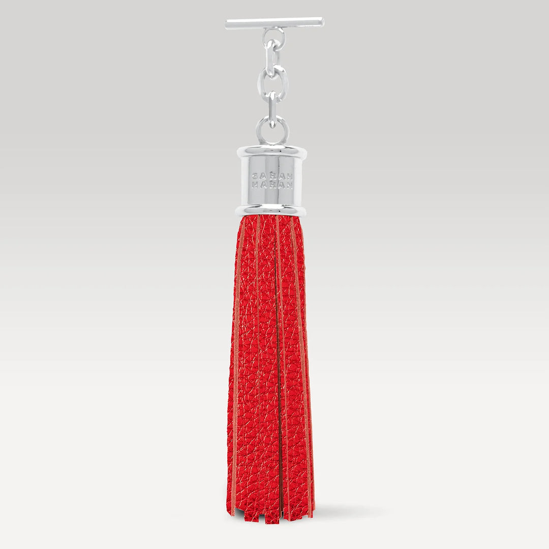 Capsule Tassel - Textured-Restyle Accessories-Sarah Haran Accessories-Silver-Metallic Red-Sarah Haran Accessories