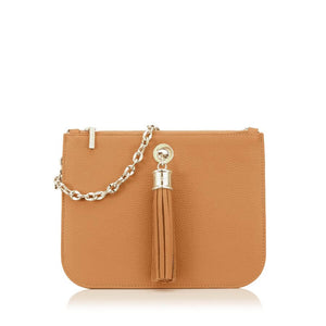 Tan Sarah Haran Dahlia 2 in 1 Tote with Gold hardware ivy | N04 G ivy