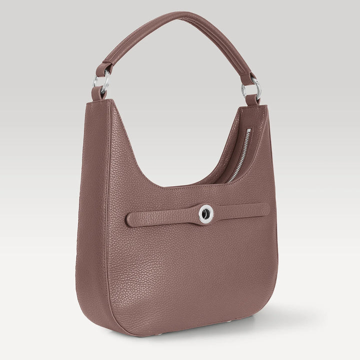 Florence Hobo Bag-Handbag-Sarah Haran Accessories-Silver-Balsamic-Sarah Haran Accessories