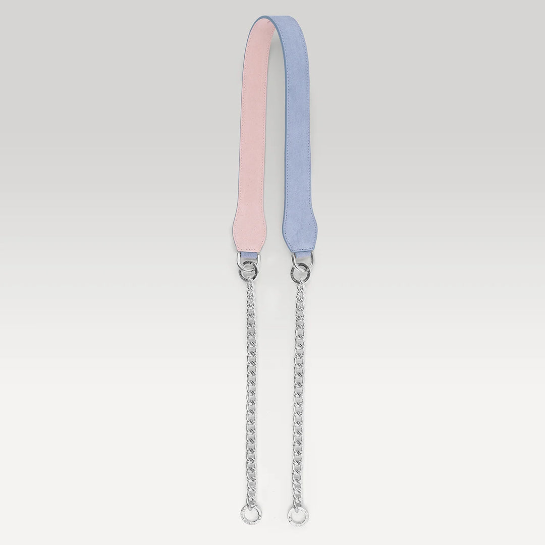 Gemini Strap - Suede-Accessory-Sarah Haran Accessories-Silver-Periwinkle Soft Pink-Sarah Haran Accessories