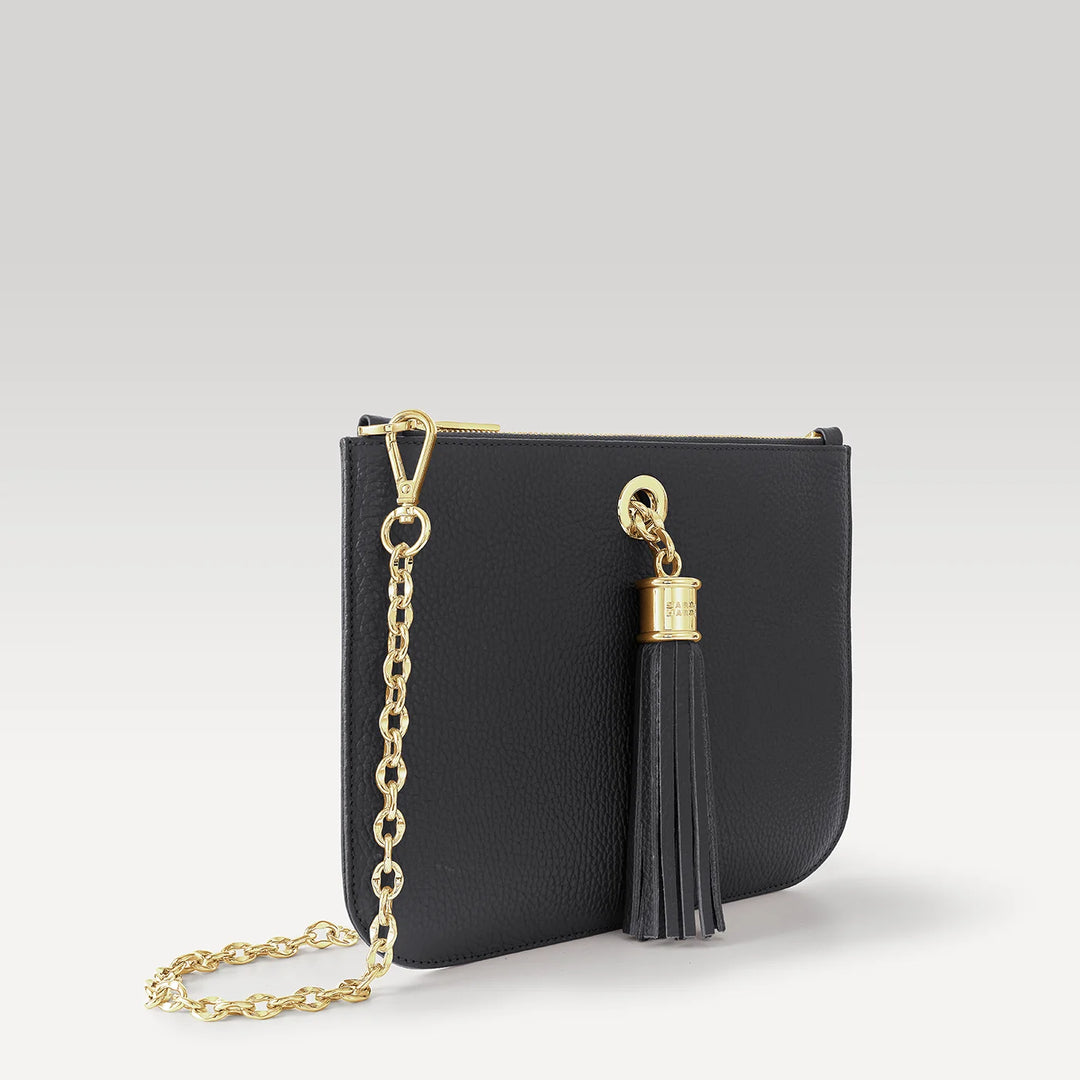 Ivy - Pop of Colour with Deco Popper-Handbag-Sarah Haran Accessories-Gold-Black-Sarah Haran Accessories