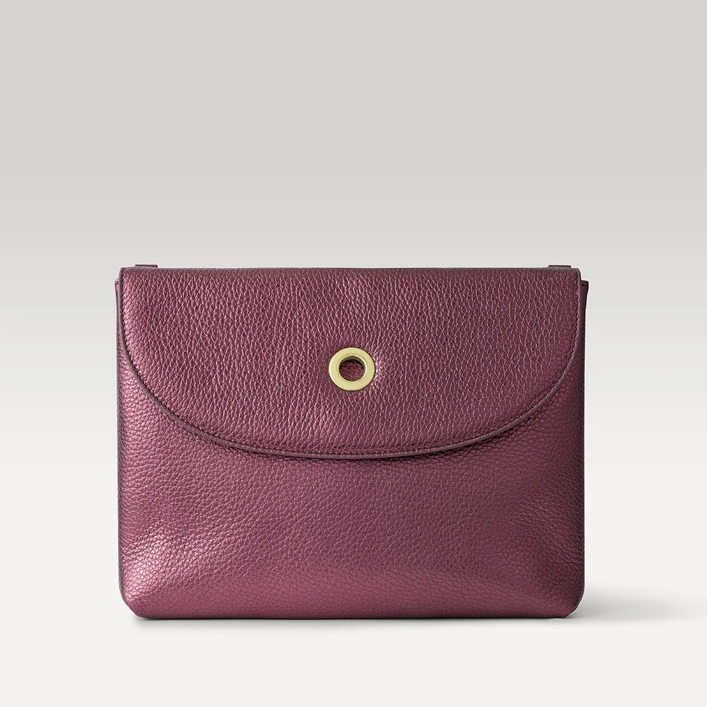 Metallic Purple Sarah Haran Complimentary Bag Q4 Reservation: Jasmine with Gold hardware front | P52-G