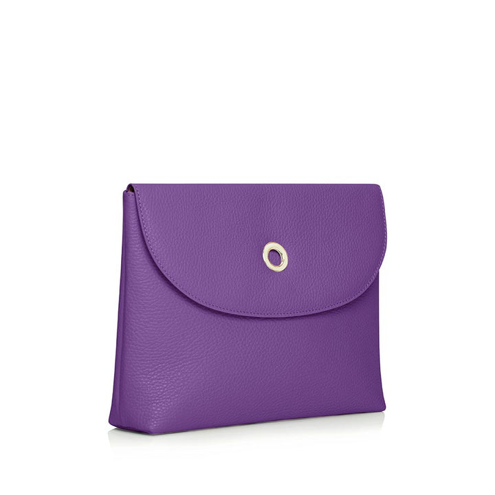 Jasmine Purple Sarah Haran Jasmine Crossbody with Gold hardware side 1 | RO6-G