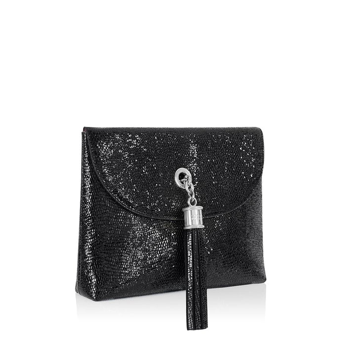 Jasmine Crossbody - Textured-Handbag-Silver-Black Siren-Sarah Haran Accessories