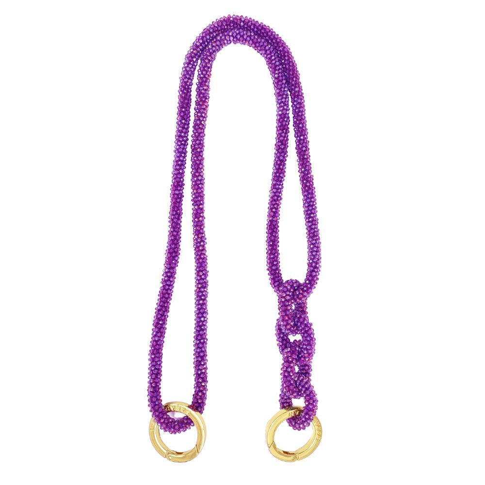 kings knot strap purple sparkle