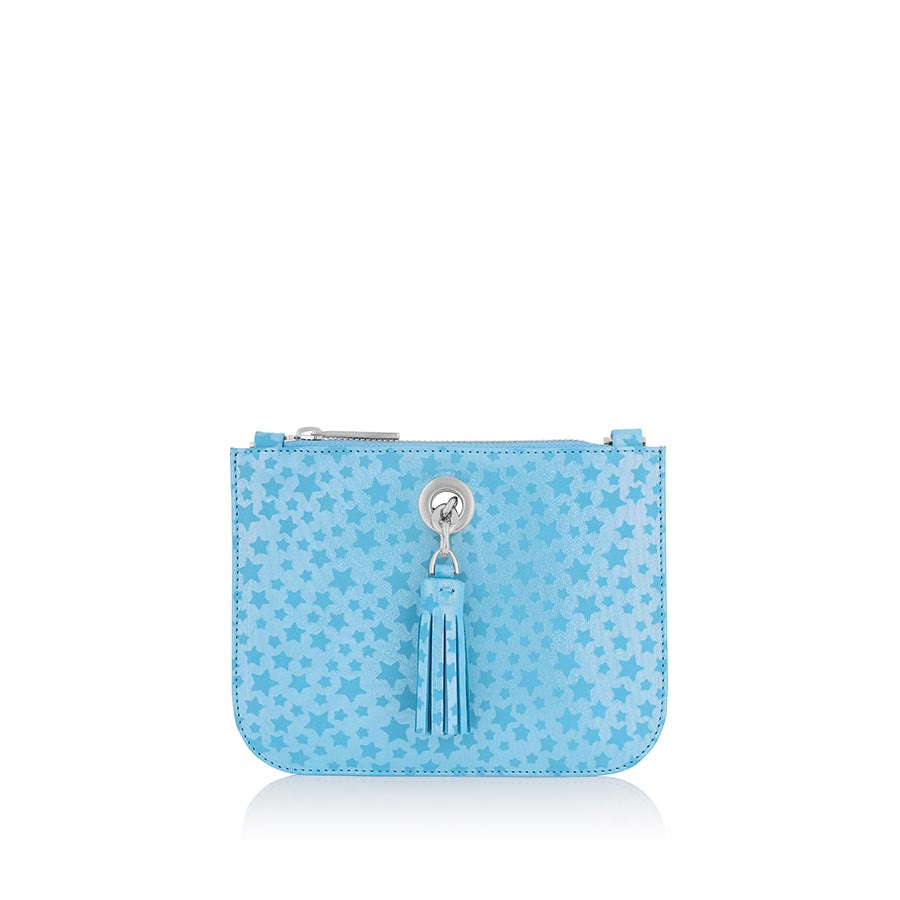 blue star Lily Mini Bag silver