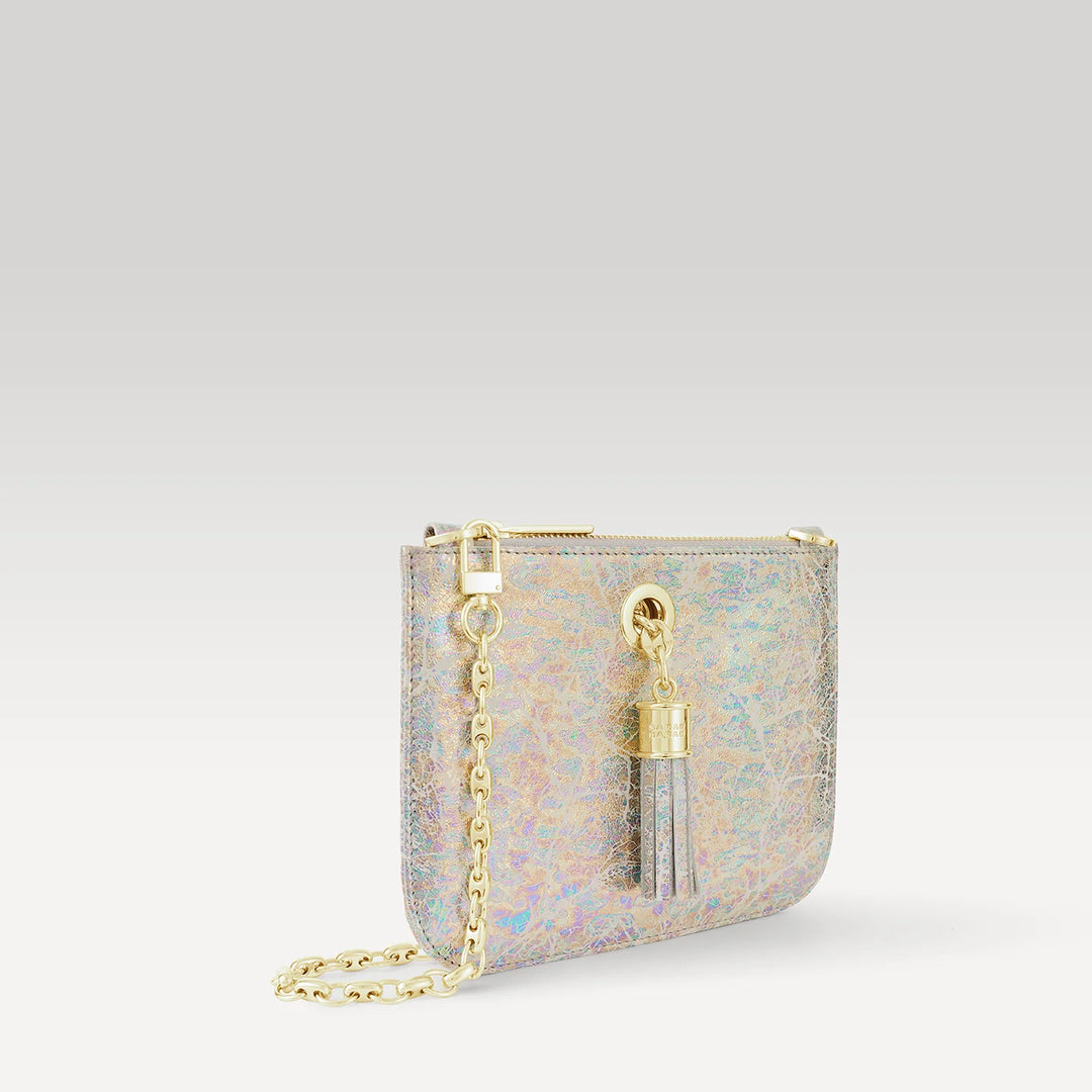 Lily Mini Bag - Textured-Handbag-Sarah Haran Accessories-Gold-White Cosmic-Sarah Haran Accessories