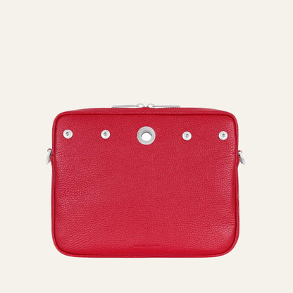 Mia Crossbody | Pillarbox Red with Silver hardware