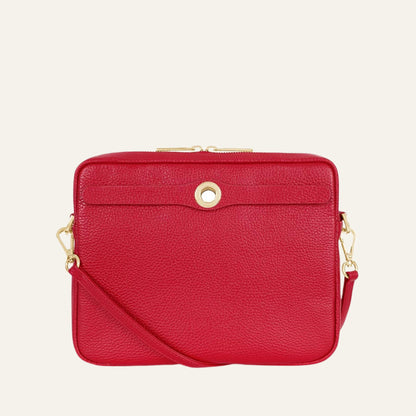 Mia Crossbody | Pillarbox Red with Gold hardware