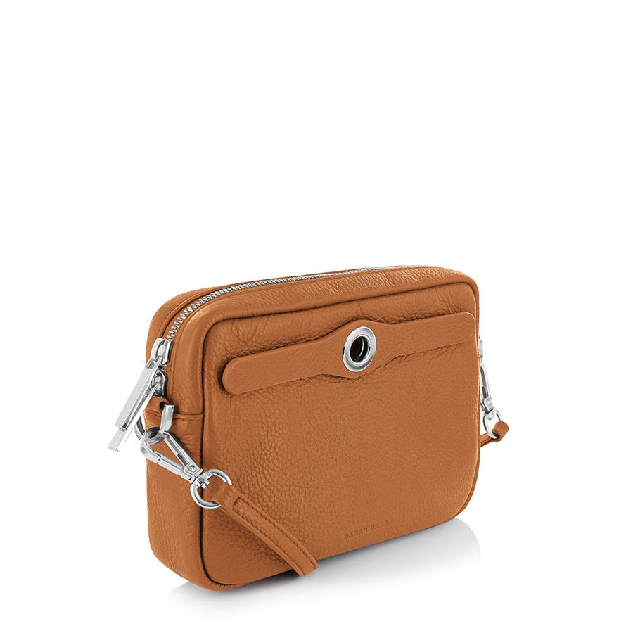 Millie Crossbody-Handbag-Sarah Haran Accessories-Silver-Tan-Sarah Haran Accessories