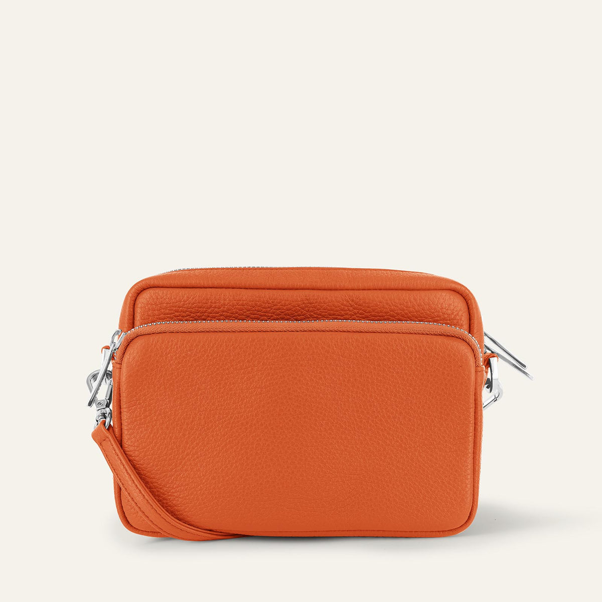 Sarah Haran Millie Milli Pouch Tangerine Silver
