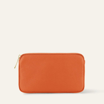 Sarah Haran Millie Pouch Tangerine Front Gold