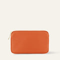 Millie Pouch | Tangerine with Gold hardware