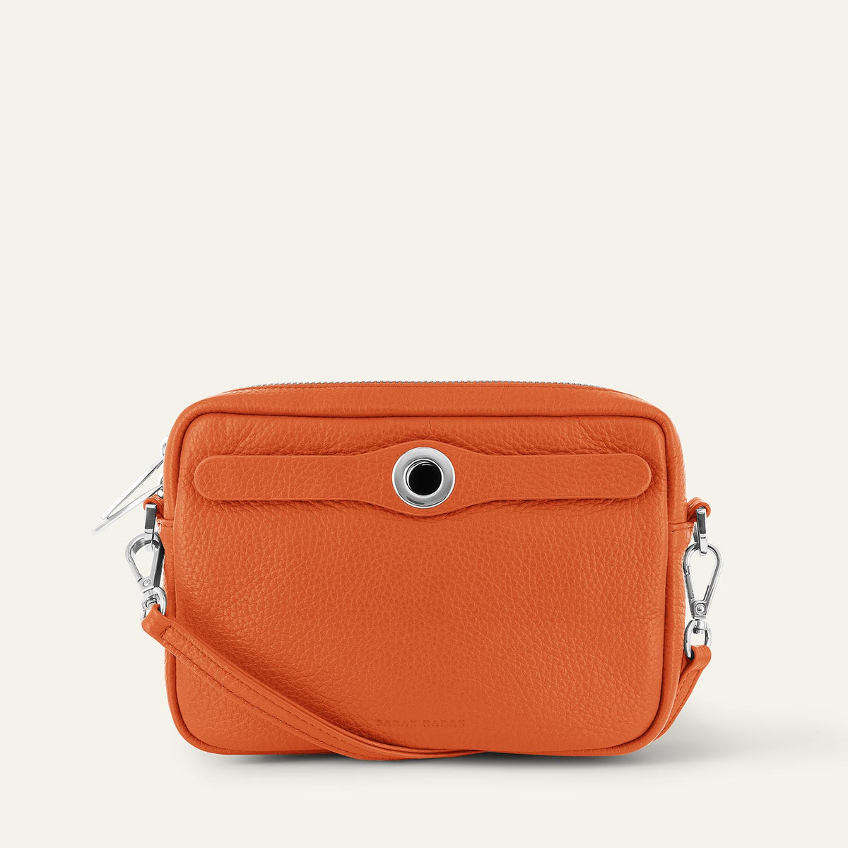 Sarah Haran Millie Tangerine Front Silver
