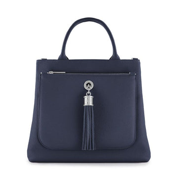 Navy Sarah Haran Dahlia 2-in-1 Tote Sale with Silver hardware front | U01-S