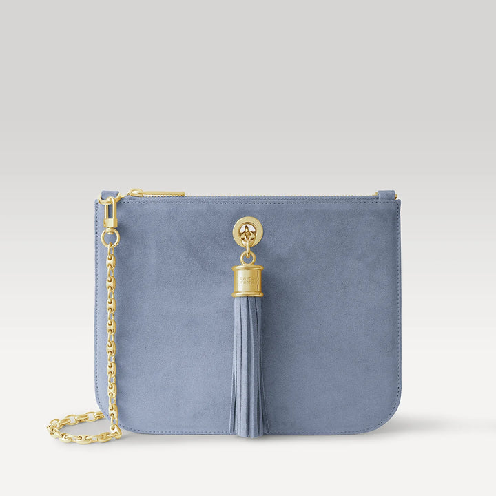 Ivy - Suede-Sarah Haran Accessories-Silver-Periwinkle-Sarah Haran Accessories