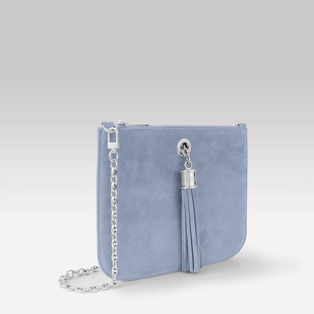 Ivy - Suede-Sarah Haran Accessories-Silver-Periwinkle-Sarah Haran Accessories