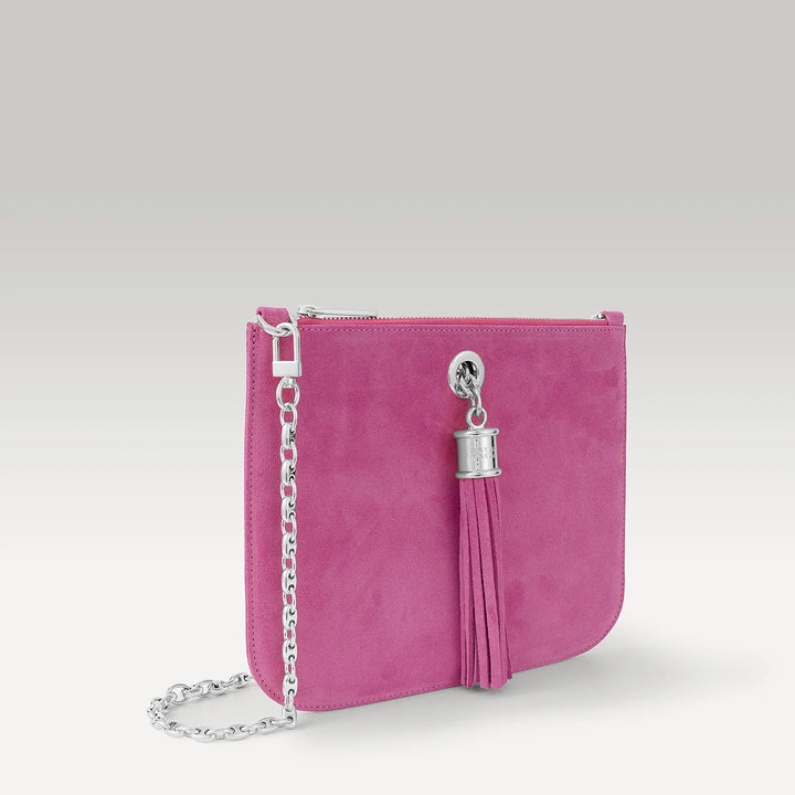 Ivy - Suede-Sarah Haran Accessories-Silver-Winter Pink-Sarah Haran Accessories