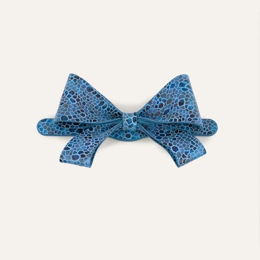 Bijoux Bow Mini | Blue Mosaic with Gold hardware