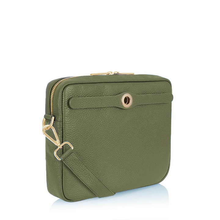 Mia Crossbody-Handbag-Sarah Haran Accessories-Gold-Olive-Sarah Haran Accessories