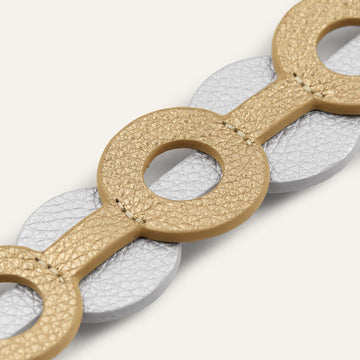 Art Deco Duo Classic | Metallic Silver Metallic Gold with Gold hardware