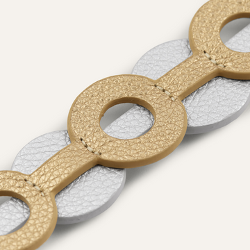 Art Deco Duo Classic | Shimmer Metallic Gold Soft Metallic Silver with Silver hardware