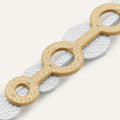 Art Deco Duo Mini | Shimmer Metallic Gold Soft Metallic Silver with Silver hardware