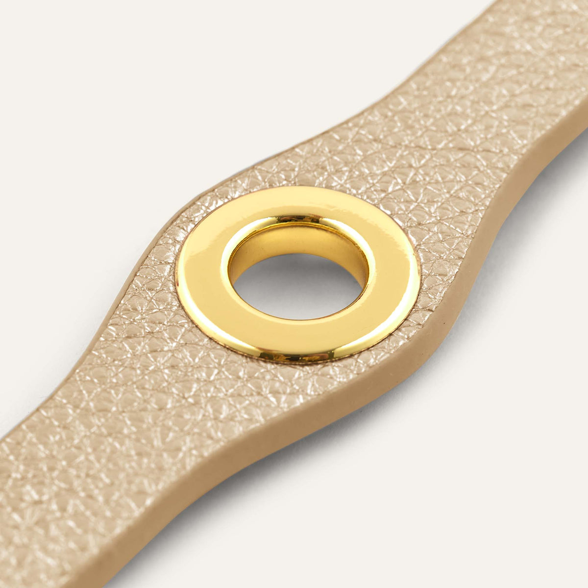 Shimmer Metallic Gold Sarah Haran Deco Strip Mini with Gold hardware Detail M19 G