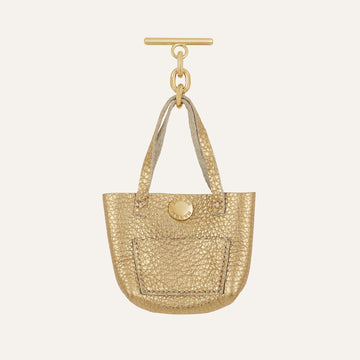 Handbag Tassel | Shimmer Metallic Gold with Gold hardware