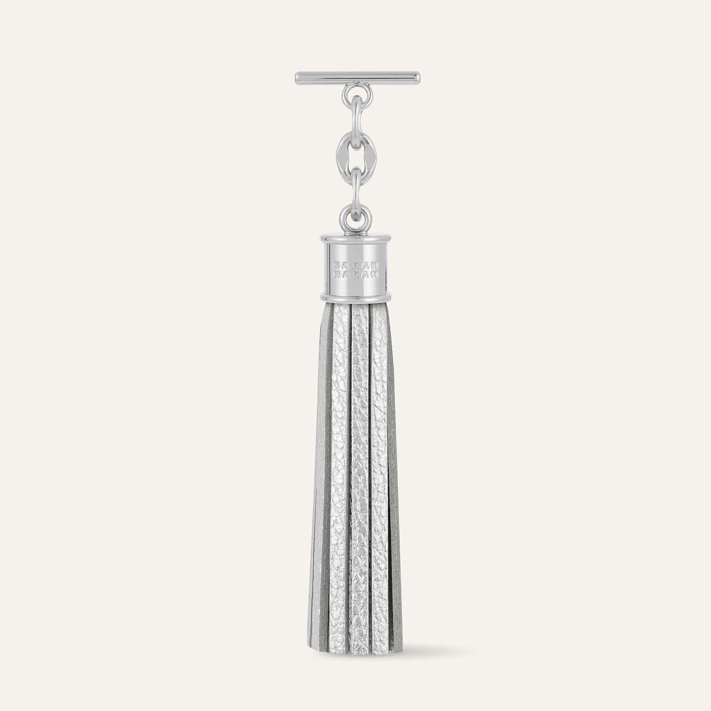 Capsule Tassel Classic | Shimmer Metallic Silver with Silver hardware