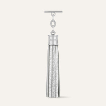 Capsule Tassel Classic | Shimmer Metallic Silver with Silver hardware