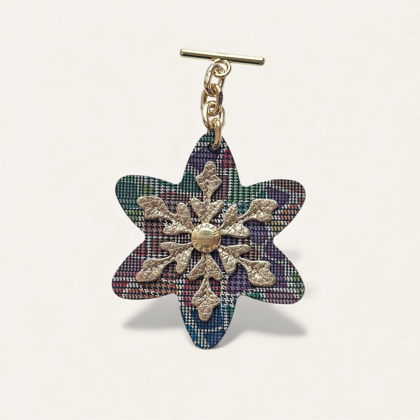 Snowflake Tassel | Kaleidoscope with Gold hardware
