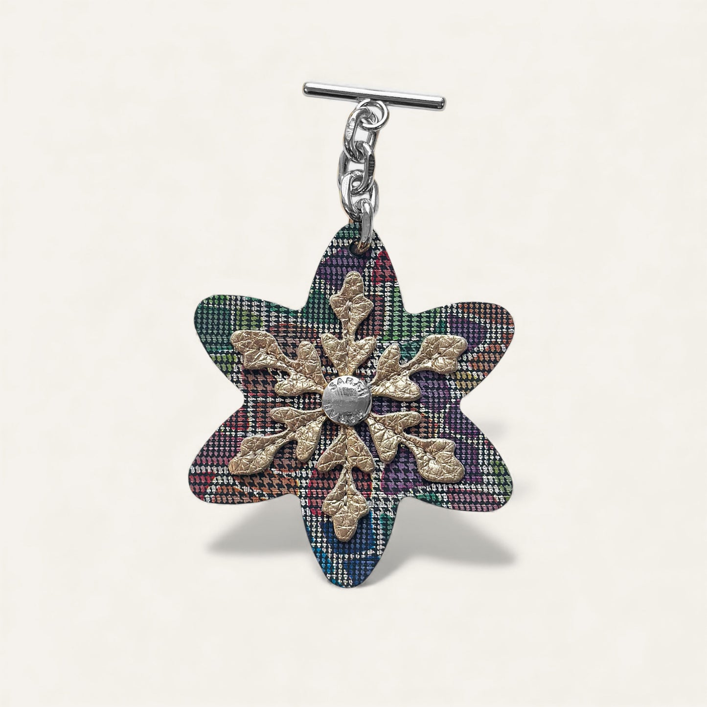 Snowflake Tassel | Kaleidoscope with Silver hardware