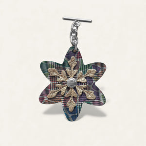 Snowflake Tassel | Kaleidoscope with Silver hardware