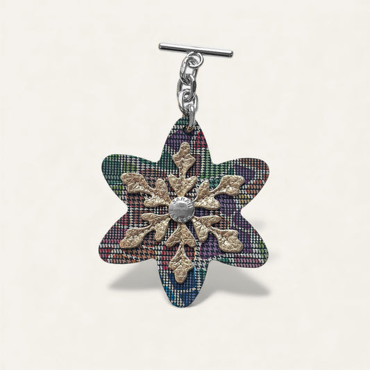 Snowflake Tassel | Kaleidoscope with Silver hardware