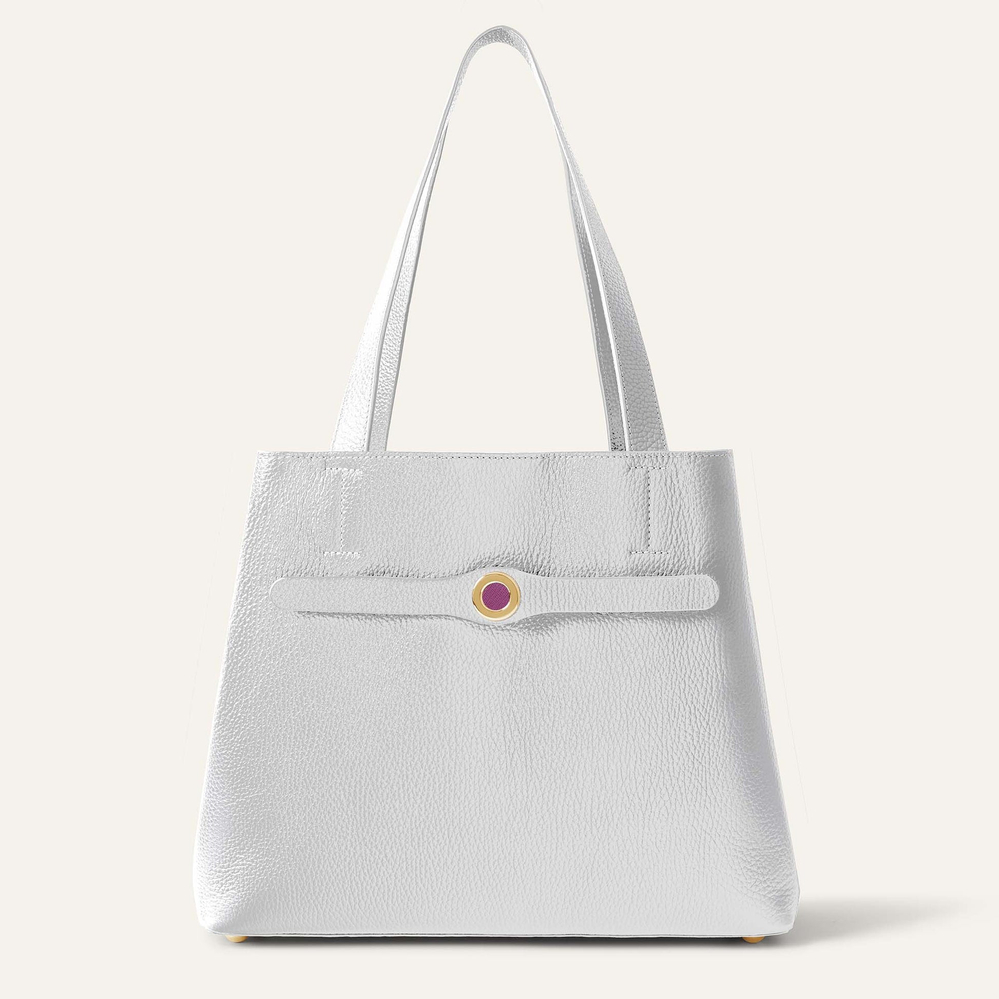 Tote Metallic Designer Handbags Designer Handbags Metallic Grey