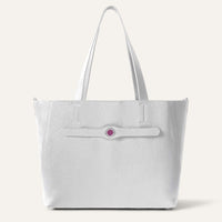 Sarah Tote | Shimmer Metallic Silver with Silver hardware
