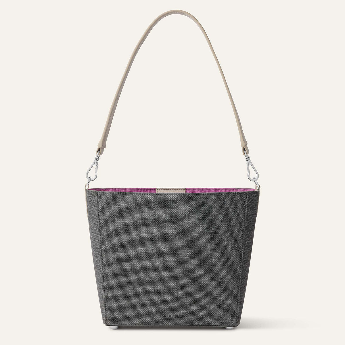 Storm Grey with Porcelain Sarah Haran Mini S with Silver hardware | Back A11 S