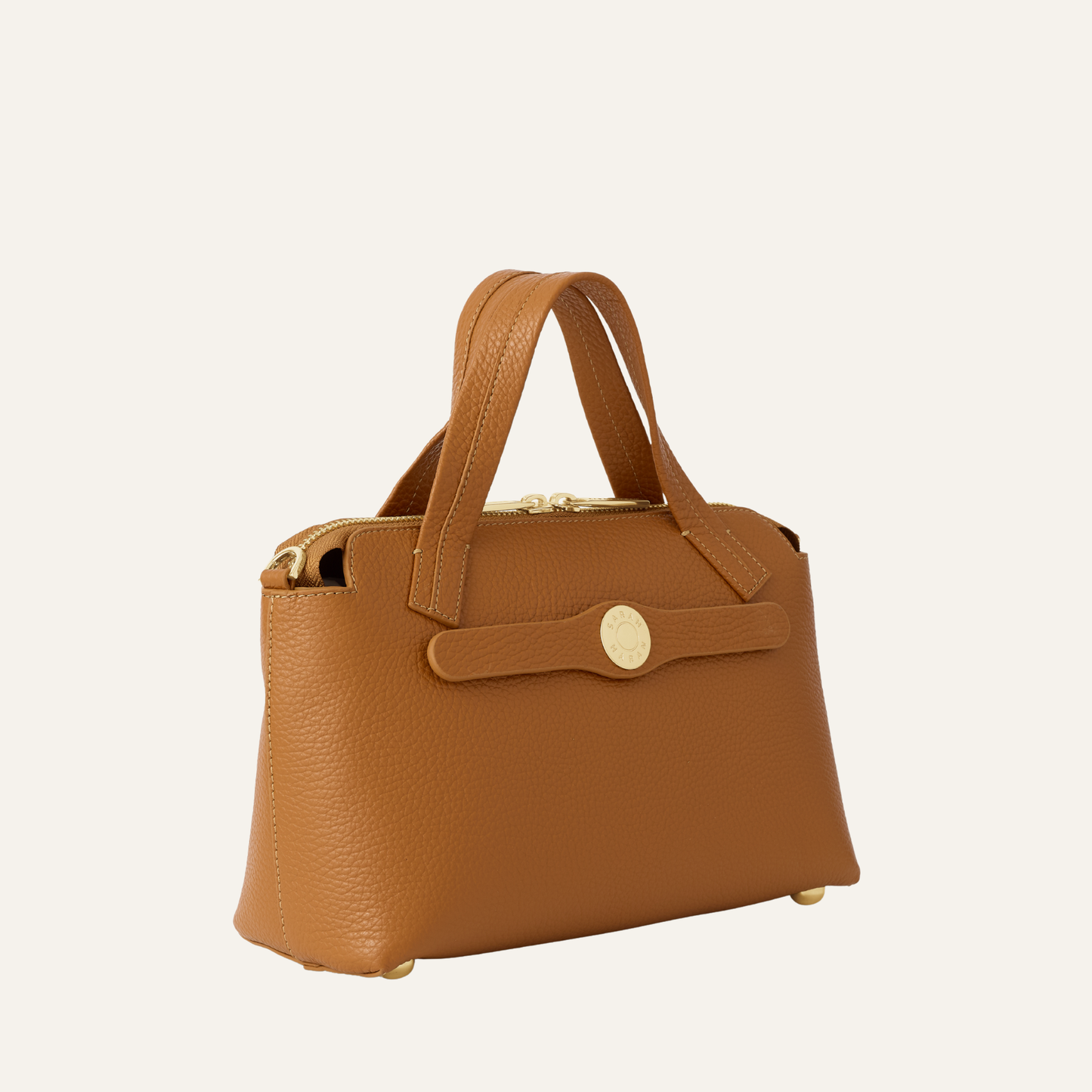 Mini J | Tan with Gold hardware