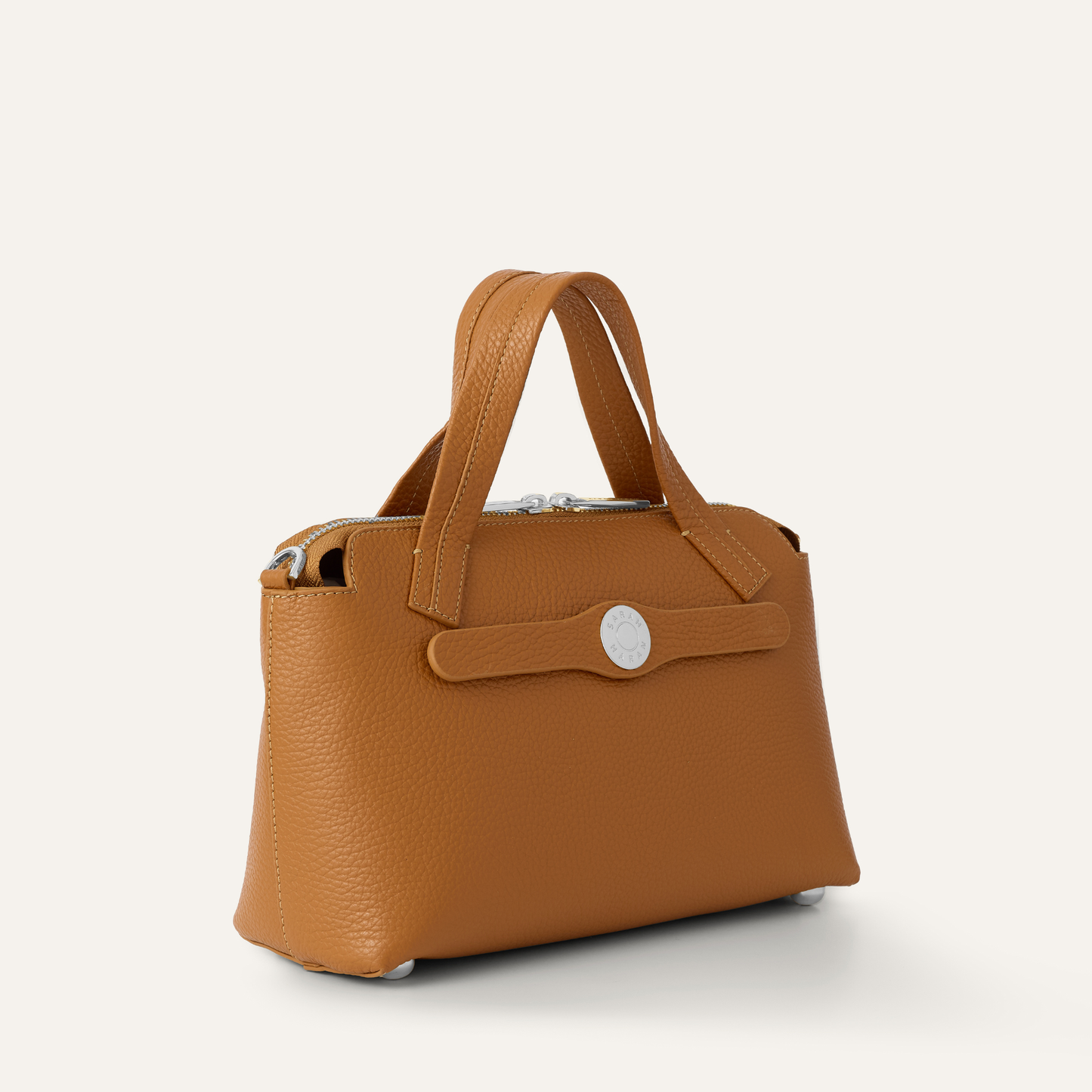 Mini J | Tan with Silver hardware