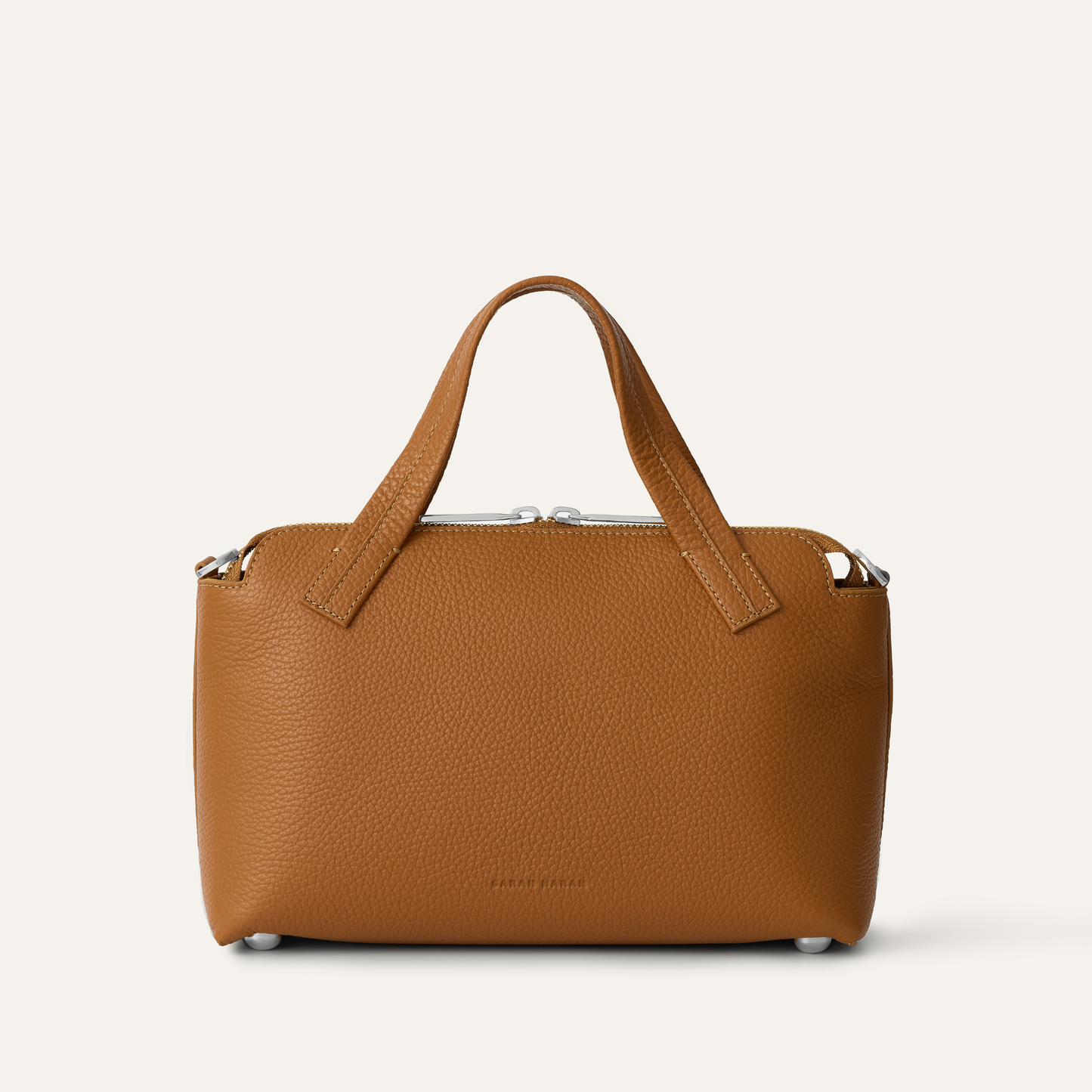 Mini J | Tan with Silver hardware