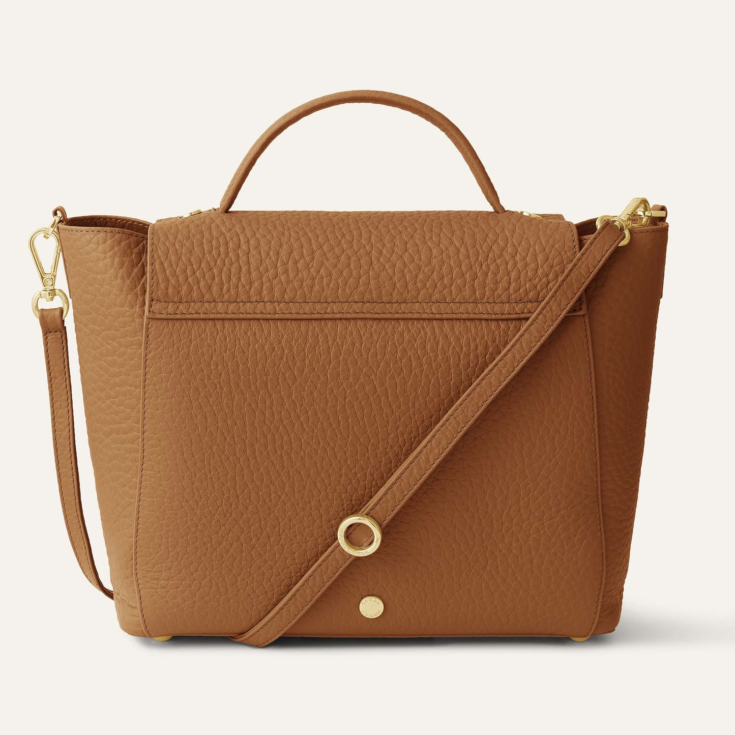 Tansy Top Handle | Tan with Gold hardware