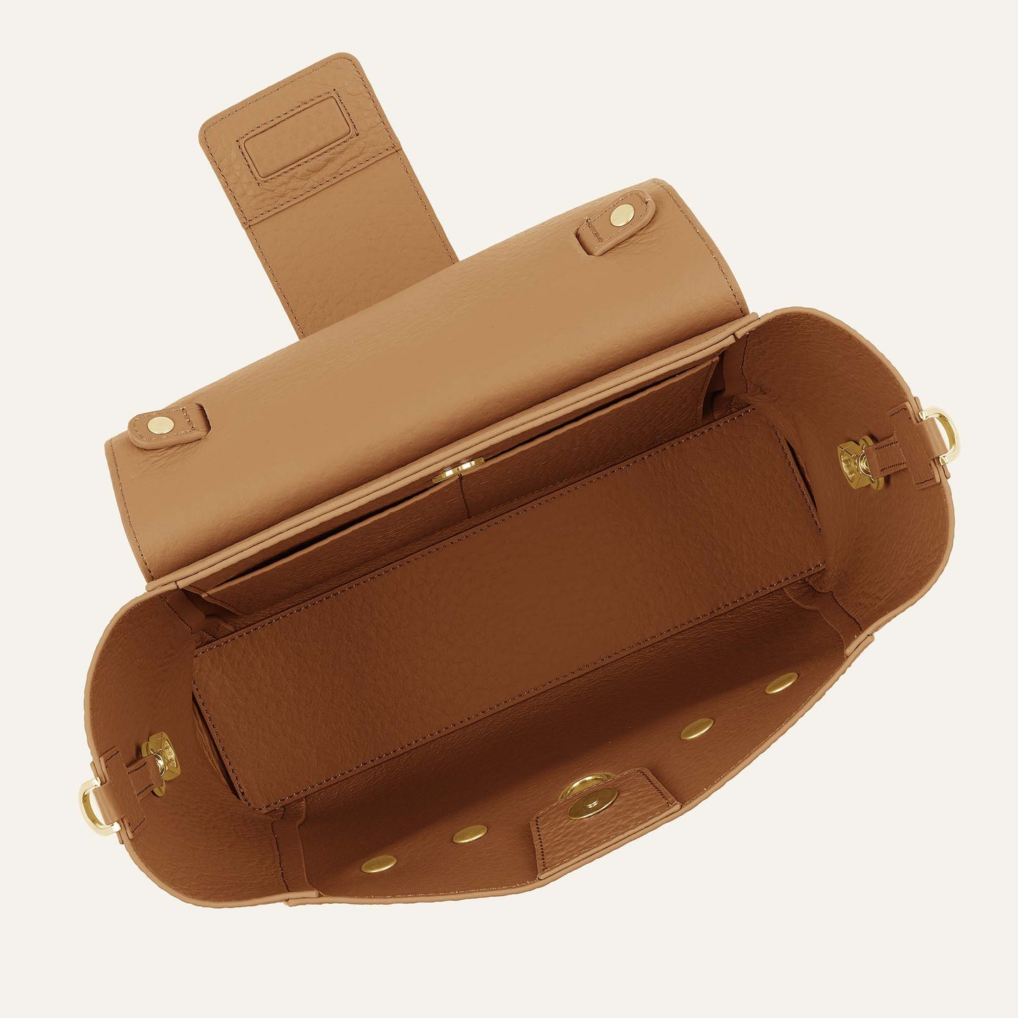 Tansy Top Handle | Tan with Gold hardware