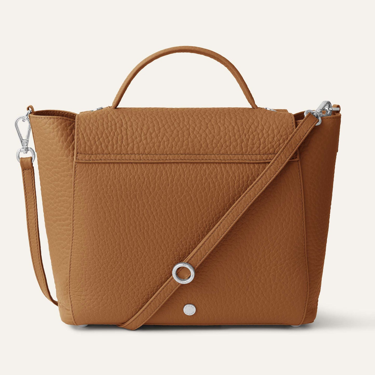 Tansy Top Handle | Tan with Silver hardware