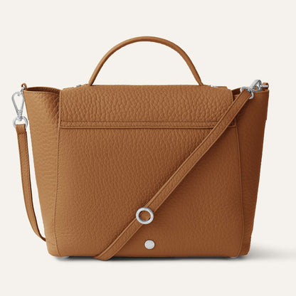 Tansy Top Handle | Tan with Silver hardware